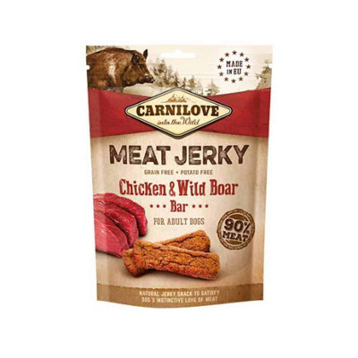 Carnilove Chicken & Wild Boar Jerky Dog Treats 100G from B&Q