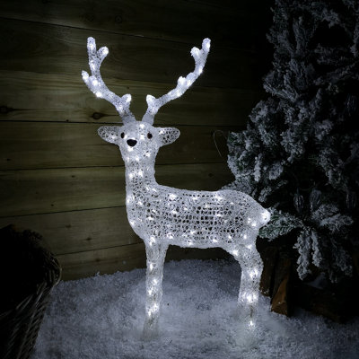 Lighted on sale outdoor reindeer