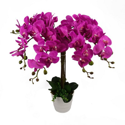 Premium 85cm Dark Pink Artificial Bush Orchid - Stunning Quality main image 0