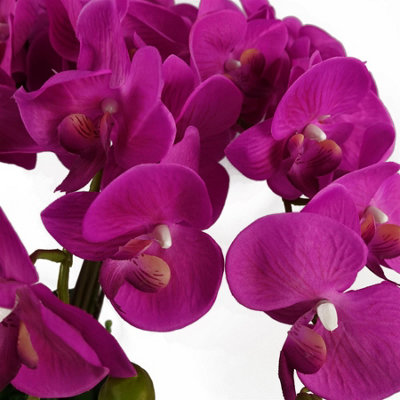 Premium 85cm Dark Pink Artificial Bush Orchid - Stunning Quality main image 1