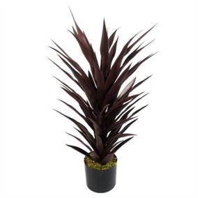85cm Dark Red Yucca Plant Artificial