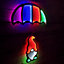 85cm Multicoloured Infinity LED Hanging Parachute Christmas Gnome Gonk