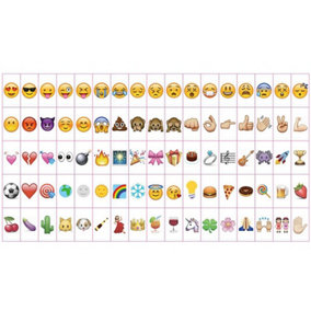 85pc Emoji Booster Pack for A4 Lightbox