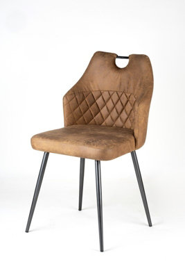 86 Cm Leather Dining Chair - L53 x W48 x H86 cm