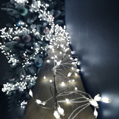 860 LEDs Multi Action Ultra Bright Garland Silver Wire White