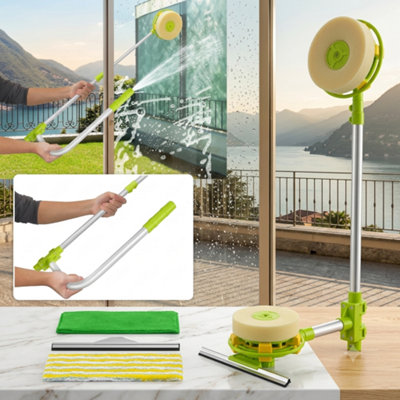 Telescopic Window Cleaning Tool U-Shaped High Rise Window Cleaner With Adjustable Angle And Squeegee For Glass And Exterior Cleani from B&Q