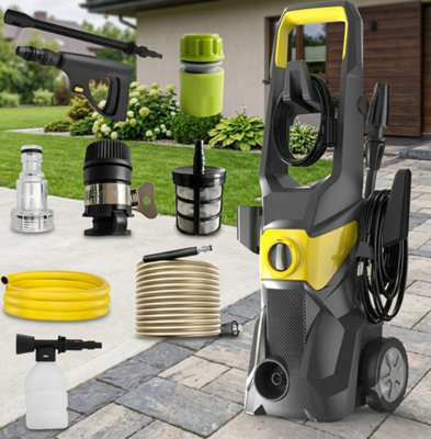 B&Q Electric Pressure Washer, 3000 W High Pressure Jet Washer For Patio, Garden, Car And Driveway, 1 Pack