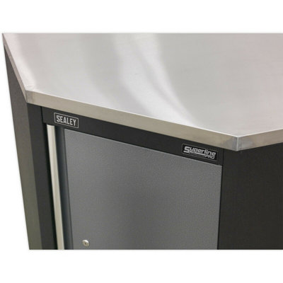 865mm Stainless Steel Worktop for Modular Corner Cabinets