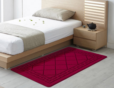 Smart Living Heavy Duty Machine Washable Runner For HallwayKitchen Non Slip Floor MatsDoor Mat 50Cm X 80CmRed from B&Q