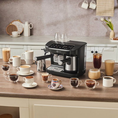 Karaca Hatir Perfetto Espresso And Turkish Coffee Machine1900W1,8LInox from B&Q