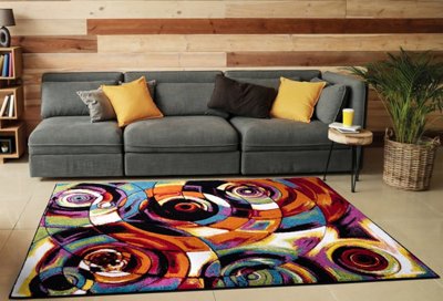 Smart Living Modern Thick Soft Carved Area RugLiving Room CarpetKitchen FloorBedroom Soft Rugs 60Cm X 110CmMoonlight from B&Q
