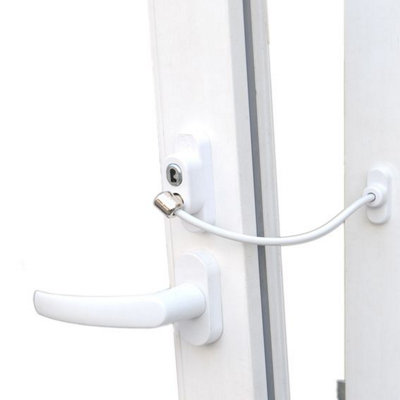 Windowparts Penkid Cable Window RestrictorWhite120278 from B&Q