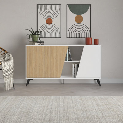 Decortie Fiona Console Sideboard Display Unit 150 White Oak from B&Q