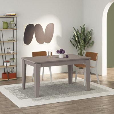 B&Q -  Tolmen Dining Table Rectangular Extendable Table Up To 6 Seater Contemporary Kitchen Table 140Wcm Living RoomMocha Grey