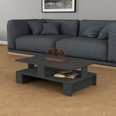 Decortie Anthracite Mansu Modern Coffee Table Multipurpose H 27.5Cm - Image 4