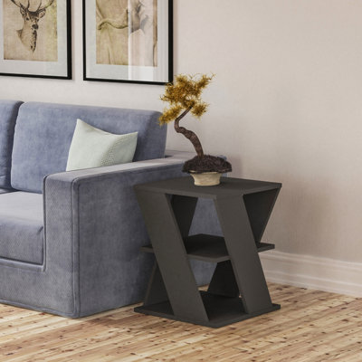 Decortie Cyclo Modern Coffee Table 45Cm Multipurpose Open Storage Anthracite Grey Living Room H 55Cm from B&Q