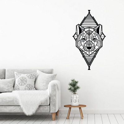 B&Q Black Decortie Modern Metal Wall Art Geo Wild Theme Home Ornament Decorative Minimalist Design Hanging Wall Sculpture,