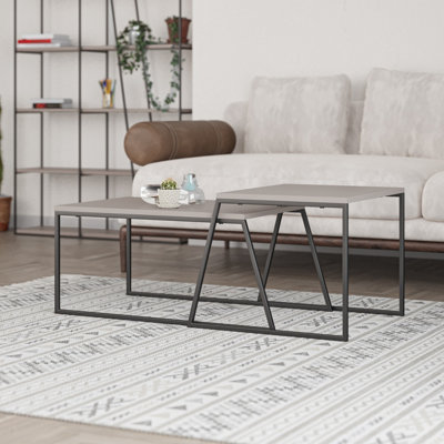 Decortie Grey Pal Modern Coffee Table Mocha Multipurpose H 38Cm