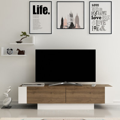 Decorotika Matera Tv Stand For Tvs Up To 60" With 2 Wall Shelves from B&Q