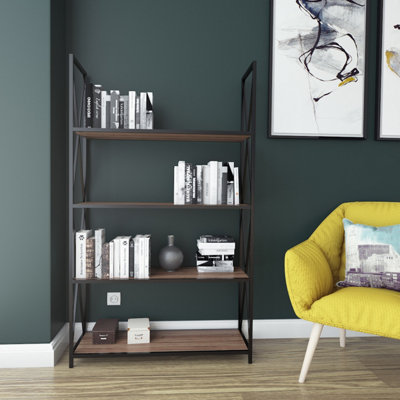 Decorotika Xena Metal 4-Tier Bookcase Bookshelf Shelving And Display Unit from B&Q