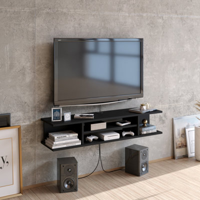 Decorotika Pivot Floating Tv Stand Tv Unit For Tvs Up To 50 Inches Black from B&Q