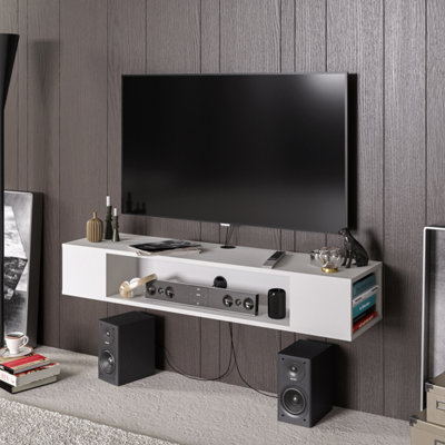Decorotika Petini Modern Floating Tv Unit Tv Stand For Tvs Up To 60'' - White - Image 3