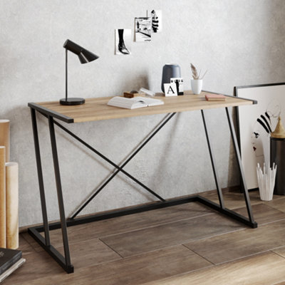 Decorotika Anemon Computer Desk Walnut And Black from B&Q