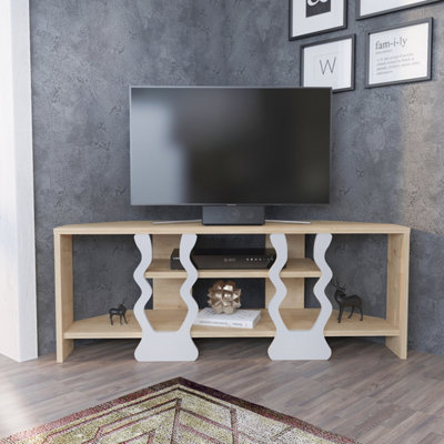 Decorotika Firal Corner Tv Stand Tv Unit For Tvs Up To 45 Inch
