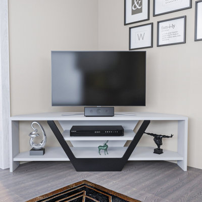 B&Q -  Sares Tv Stand Tv Unit For Tvs Up To 55 Inch White And Black