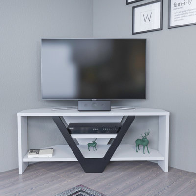 Decorotika Karin Tv Stand Tv Unit For Tvs Up To 45 Inch White And Black from B&Q