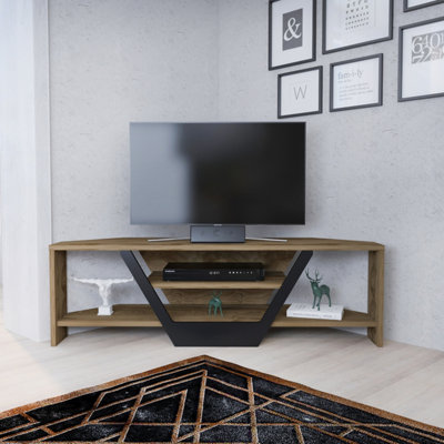 Decorotika Sares Tv Stand Tv Unit For Tvs Up To 55 Inch Oak And Black from B&Q