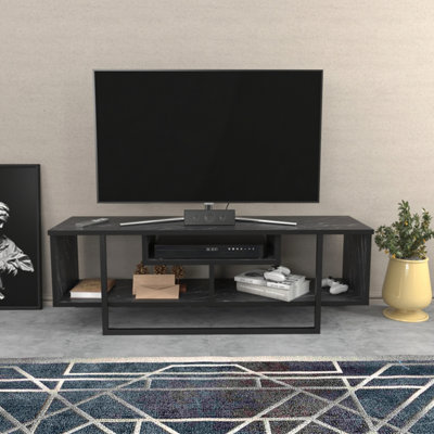 Decorotika Astona Tv Stand Tv Unit For Tvs Up To 55 Inch Black Marble Effect And Black from B&Q