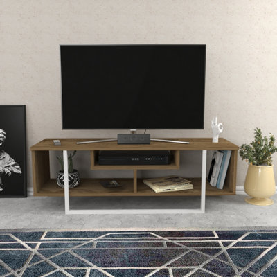 B&Q -  Astona Tv Stand Tv Unit For Tvs Up To 55 Inch Oak And White