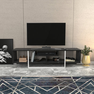 Decorotika Astona Tv Stand Tv Unit For Tvs Up To 65 Inch Black Marble Effect And White from B&Q