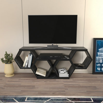 Decorotika Honey Tv Stand Tv Unit For Tvs Up To 55 Inch Black Marble Effect from B&Q