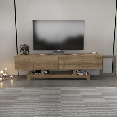 Decorotika Tera Tv Stand Tv Unit For Tvs Up To 72 Inch Walnut from B&Q