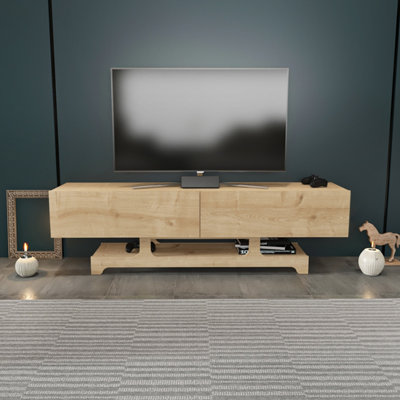 Decorotika Tera Tv Stand Tv Unit For Tvs Up To 72 Inch Sapphire Oak from B&Q
