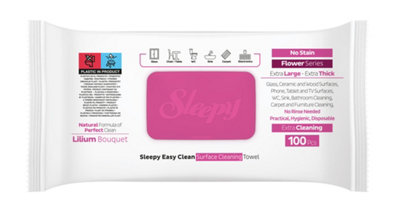 Sleepy Easy Clean Lilium Multi Surface Cleaning Wipes 6 X 100Pcs from B&Q