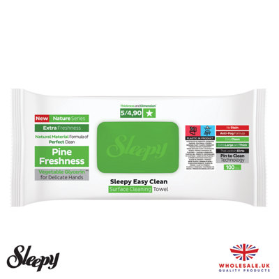 Sleepy Easy Clean Pine Multi Surface Cleaning Wipes 6 X 100Pcs from B&Q