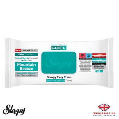 Sleepy Easy Clean Mountain Multi Surface Cleaning Wipes 6 X 100Pcs from B&Q