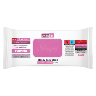 Sleepy Easy Clean Pomelo Multi Surface Cleaning Wipes 6 X 100Pcs from B&Q