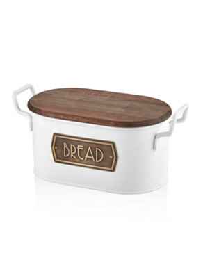 Rozi White Bread Bin17 Cm (H) X40 Cm (W) X 20 Cm (D) from B&Q