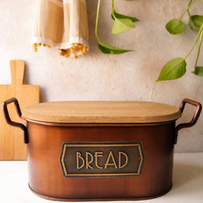 Rackhams Copper Bread Bin - Image 5