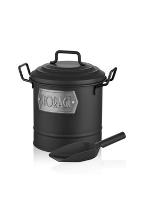 Rozi Black Kitchen Storage Bin from B&Q