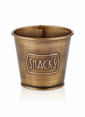 Rozi Gold Snack Bowl (Galvanised Steel) from B&Q