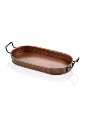 Rozi Copper Oval Serving Tray (54 X 23 Cm)