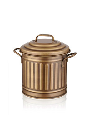 Rozi Gold Countertop Waste Basket (4 Litres) from B&Q