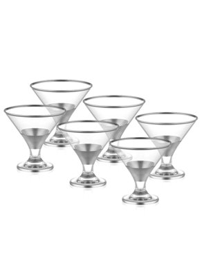 Rozi Glam Collection Dessert GlassesSet Of 6Silver from B&Q