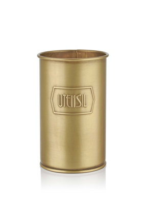 Rozi Utensil Holder (Galvanised Steel) Gold