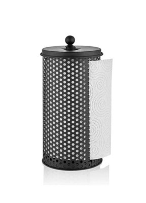 Rozi Matt Black Paper Towel Holder from B&Q